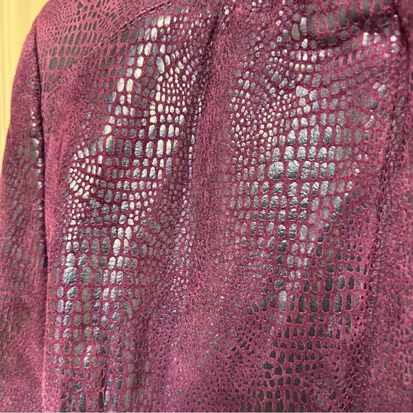 Pelle Studio Wilsons 3-Piece Elegant Purple Women's 100% Leather Pantsuit - Picture 7 of 16